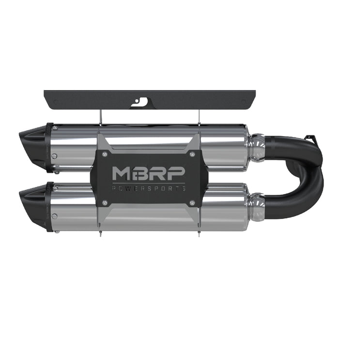 MBRP Exhaust AT-9516PT MBRP Performance Series Polaris 4" Stacked Dual Slip-on System. - Truck Part Superstore