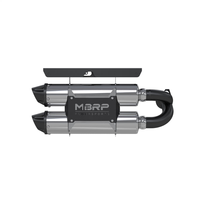 MBRP Exhaust AT-9516PT MBRP Performance Series Polaris 4" Stacked Dual Slip-on System. - Truck Part Superstore