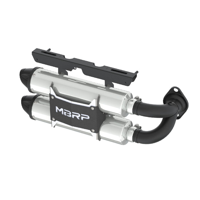 MBRP Exhaust AT-9517PT MBRP Performance Series Polaris 4" Stacked Dual Slip-on System. - Truck Part Superstore