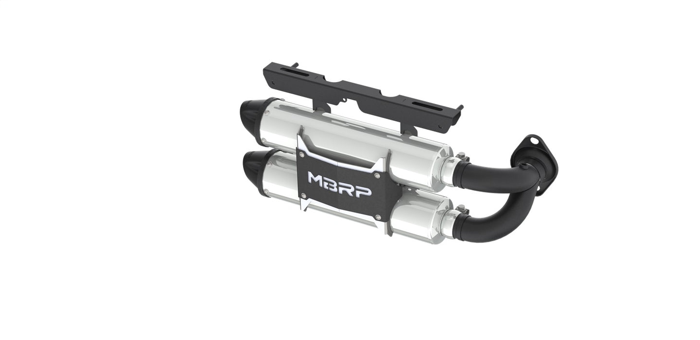 MBRP Exhaust AT-9517PT MBRP Performance Series Polaris 4" Stacked Dual Slip-on System. - Truck Part Superstore