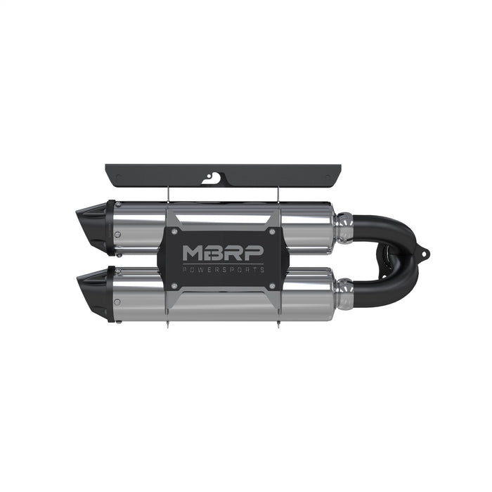 MBRP Exhaust AT-9518PT MBRP Performance Series 4" Polaris Stacked Dual Slip-on System. - Truck Part Superstore