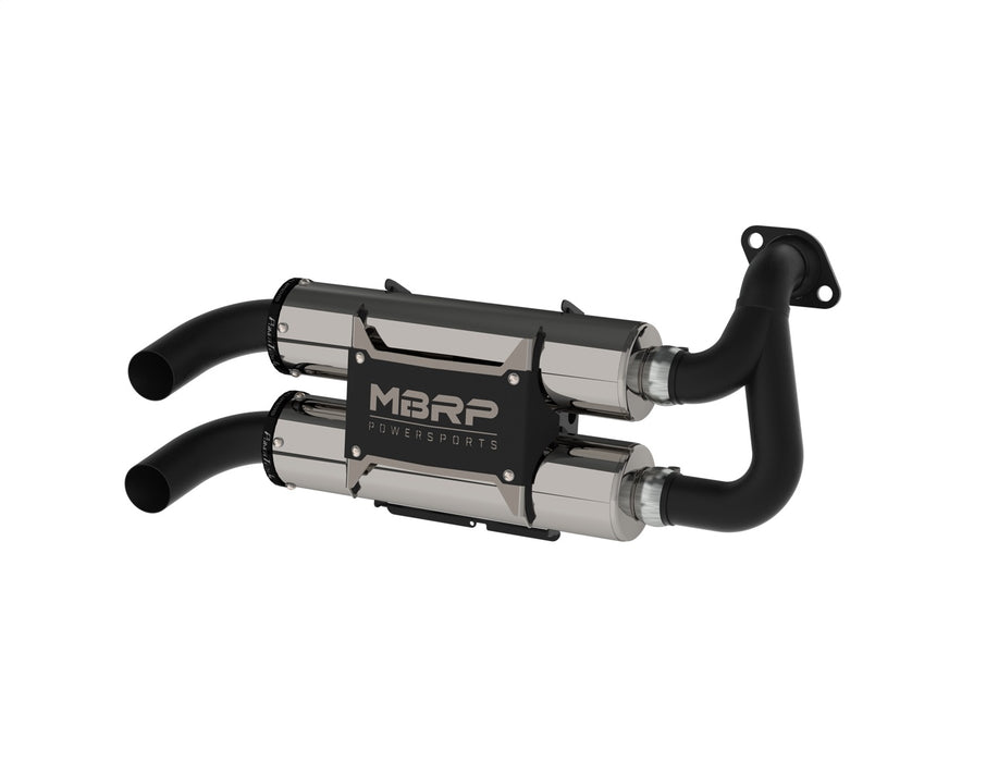 MBRP Exhaust AT-9519PT MBRP Performance Series  4" Polaris Stacked Dual Slip-on System. - Truck Part Superstore