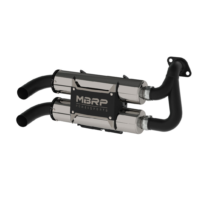 MBRP Exhaust AT-9519PT MBRP Performance Series  4" Polaris Stacked Dual Slip-on System. - Truck Part Superstore