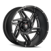 AMERICAN TRUXX AT186-22278M-44 AT186 SPURS BLACK/MILLED 22X12 8-180 -44mm 125.2mm - Truck Part Superstore