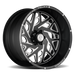 AMERICAN TRUXX FORGED ATF1909-24483-76M ATF1909-241483M ARIES (ATF1909) MATTE BLACK/MILLED 24X14 6x5.5/-76mm 106.1mm - Truck Part Superstore