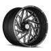 AMERICAN TRUXX FORGED ATF1909-22278-44M ATF1909-221297M ARIES (ATF1909) MATTE BLACK/MILLED 22X12  8-180/-44mm 124.2mm - Truck Part Superstore