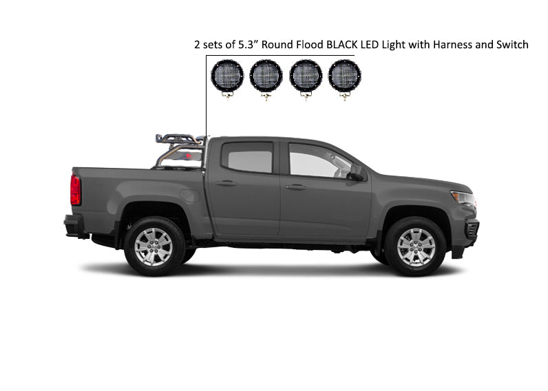Black Horse Off Road ATRB5BK-PLFB Atlas Roll Bar Kit - Truck Part Superstore