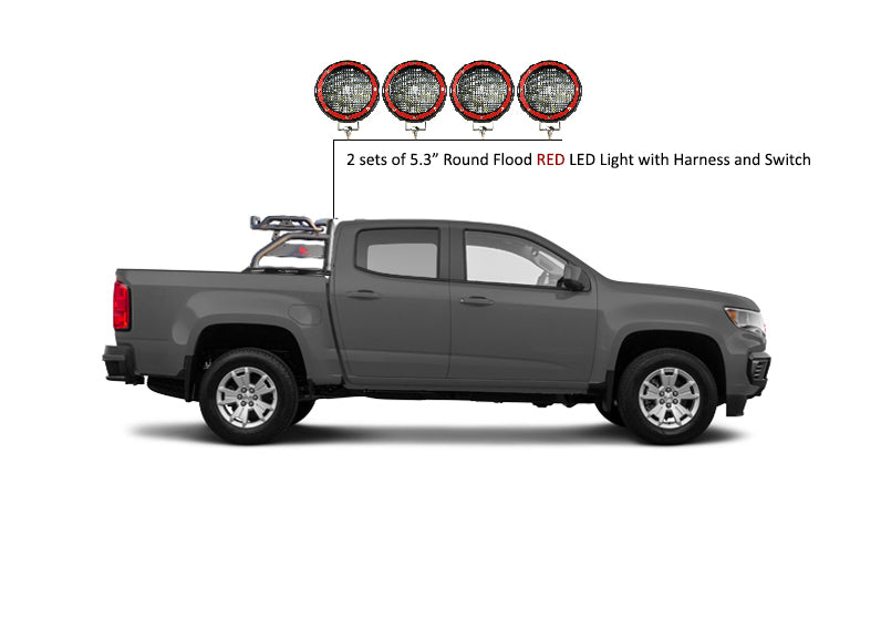 Black Horse Off Road ATRB5BK-PLFR Atlas Roll Bar Kit - Truck Part Superstore