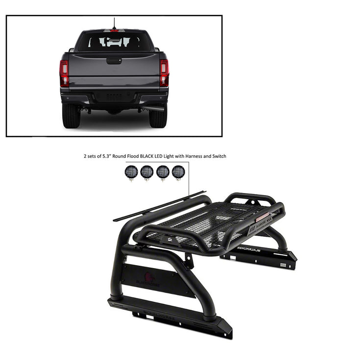 Black Horse Off Road ATRB8BK-PLFB Atlas Roll Bar Kit - Truck Part Superstore