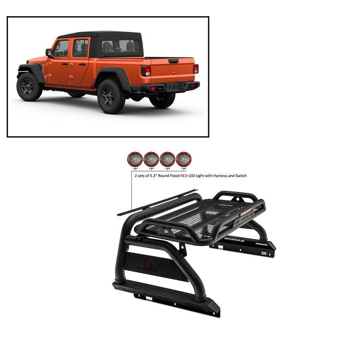 Black Horse Off Road ATRB9BK-PLFR Atlas Roll Bar Kit - Truck Part Superstore