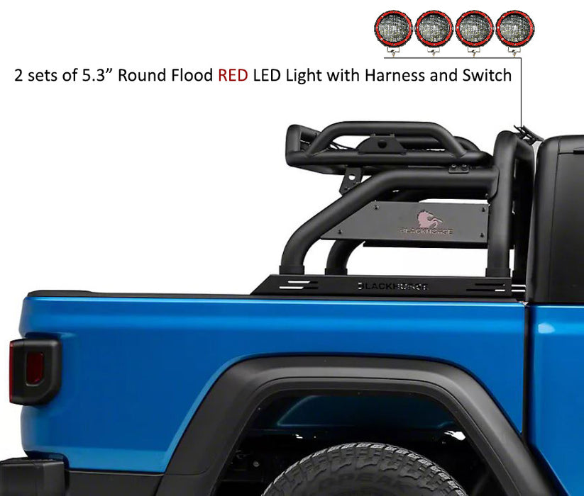 Black Horse Off Road ATRB9BK-PLFR Atlas Roll Bar Kit - Truck Part Superstore