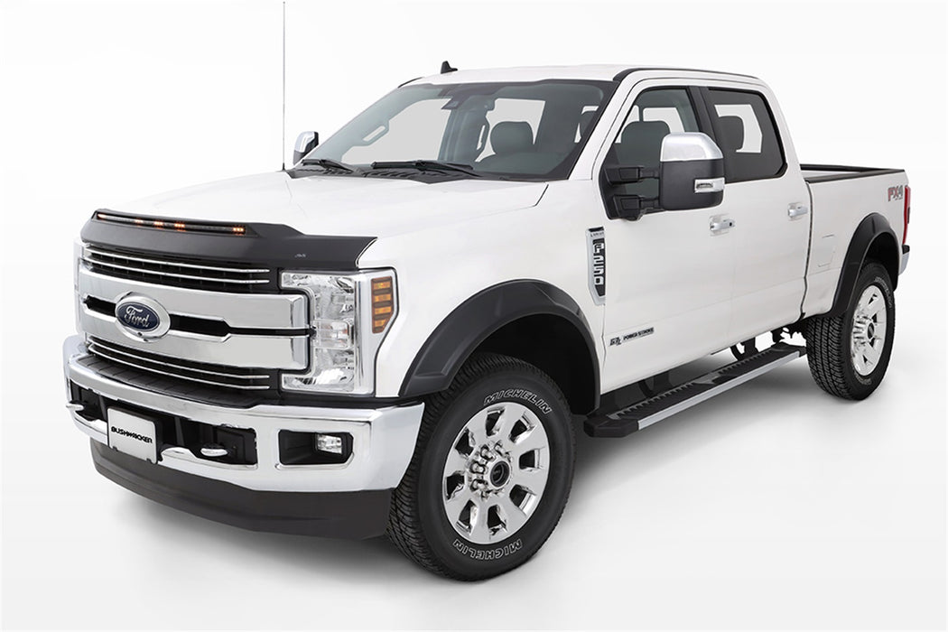 Auto Ventshade (AVS) 753135 Aeroskin LightShield™ Hood Protector; Black; Low Profile; - Truck Part Superstore