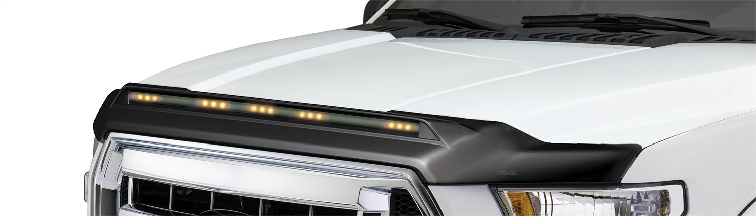 Auto Ventshade (AVS) 753168 Aeroskin LightShield™ Hood Protector; Black; Low Profile; - Truck Part Superstore