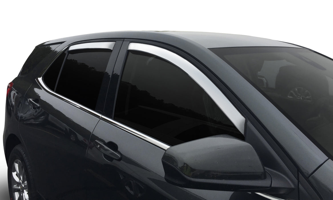 Auto Ventshade (AVS) 684446 Chrome Ventvisor™ Deflector 4 pc.; Outside Mount; - Truck Part Superstore