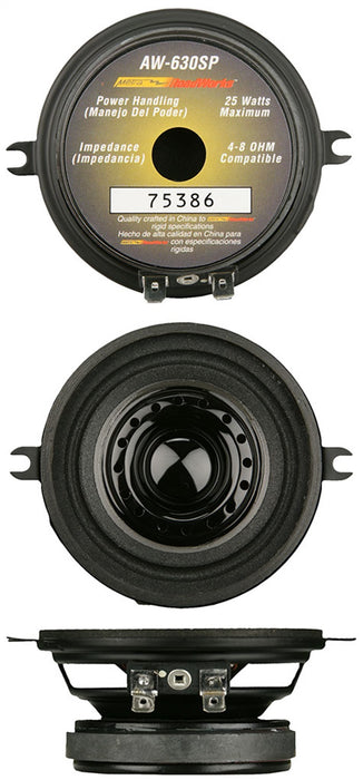 Metra Electronics AW-630SP Speaker; 3.5 in. Dual Cone; - Truck Part Superstore