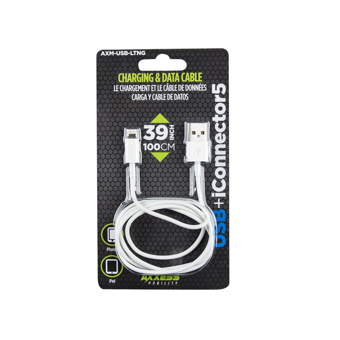 Metra Electronics AXM-USB-LTNG iConnector 5 To USB Charging And Data Cable; - Truck Part Superstore