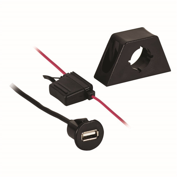 Metra Electronics AXUSB-CP 2.1 Amp USB Charger; Panel Mount; - Truck Part Superstore