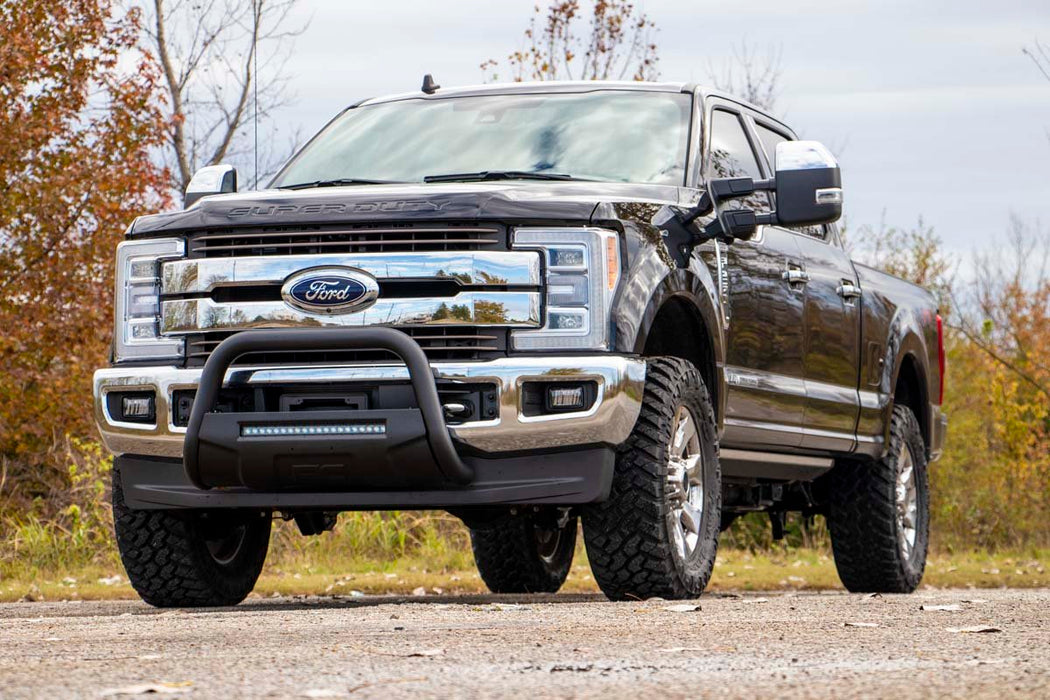 Rough Country B-F2017 Ford 17-20 F-250 Bull Bar w/LED Light Bar Black Rough Country - Truck Part Superstore