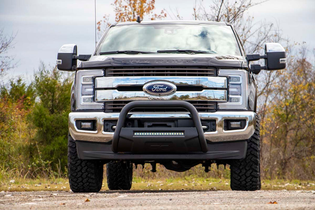 Rough Country B-F2017 Ford 17-20 F-250 Bull Bar w/LED Light Bar Black Rough Country - Truck Part Superstore