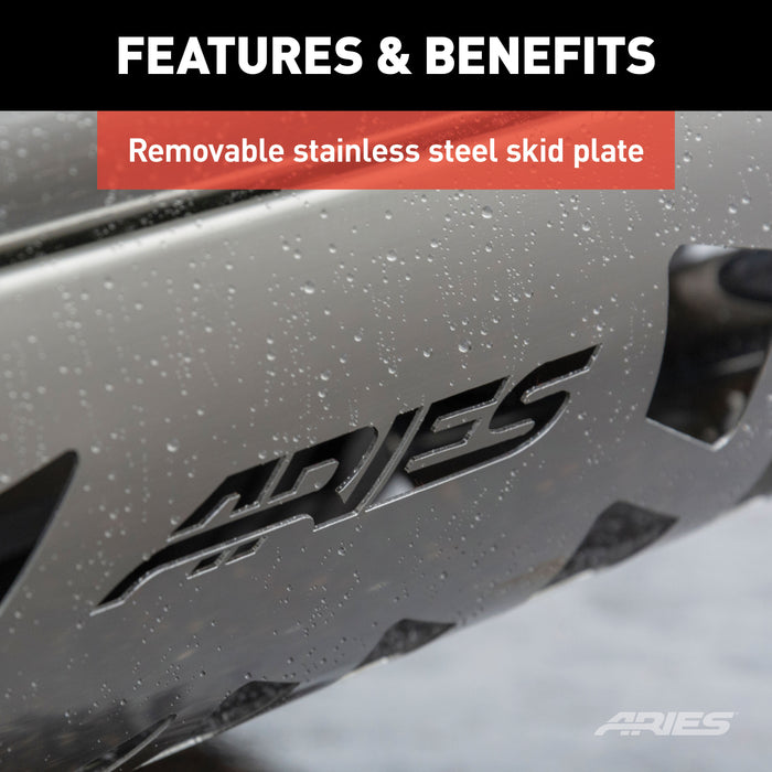 ARIES B35-3001 3in. Black Steel Bull Bar; Select Ford Excursion; F-250; F-350 Super Duty - Truck Part Superstore
