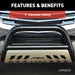 ARIES B35-3012 3in. Black Steel Bull Bar; Select Ford F-250; F-350; F-450; F-550 Super Duty - Truck Part Superstore