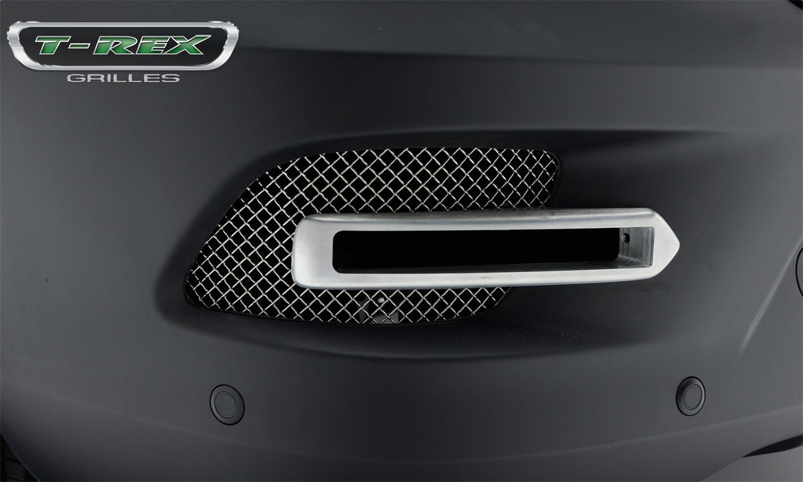 T-Rex Grilles B45850 Sport Series Bumper Grille; Small Mesh; Stainless Steel; Chrome; 2 Pc; Insert; - Truck Part Superstore