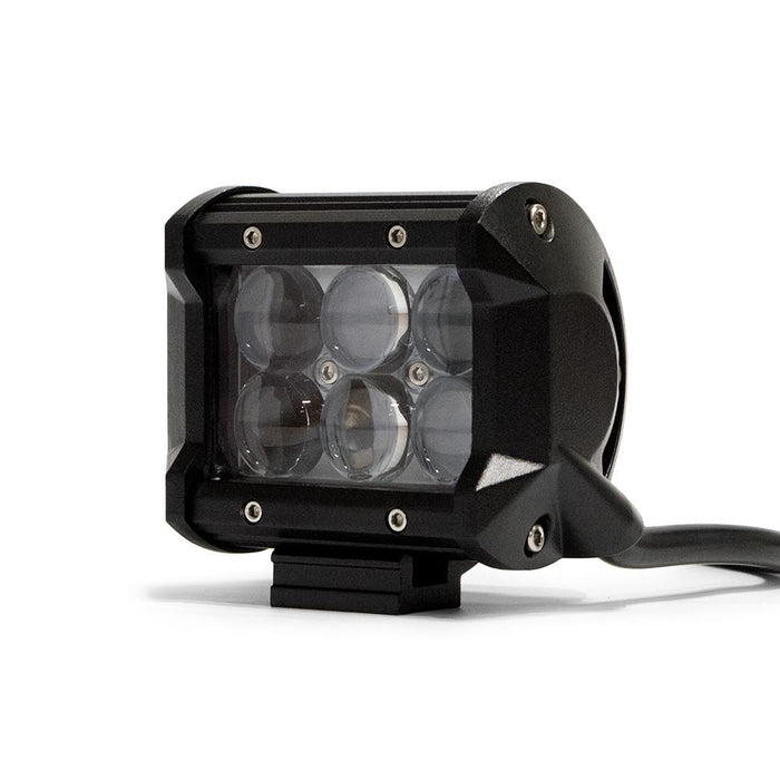 DV8 Offroad B4CE18W3W 4 Inch Cube LED Light 18W Spot 3W LED Chrome DV8 Offroad - Truck Part Superstore