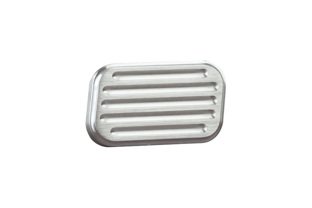 Lokar BAG-6002 Brake Pedal Pad; Brushed Aluminum; Ball Milled Style; 3 in. x 2 in.; - Truck Part Superstore