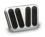 Lokar BAG-6090 Brake Pedal Pad; Brushed Aluminum; w/Rubber Insert; Billet Aluminum; - Truck Part Superstore