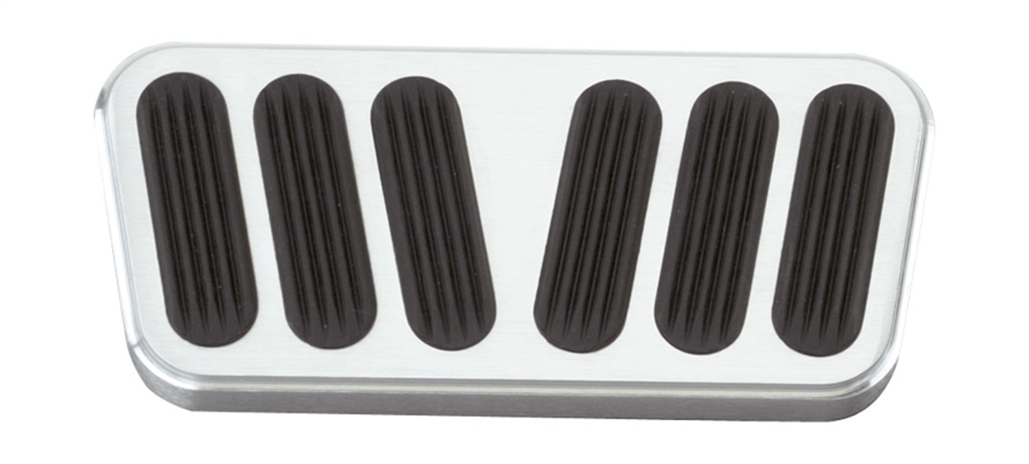 Lokar BAG-6094 Brake Pedal Pad; Brushed Aluminum; w/Rubber Insert; Billet Aluminum; - Truck Part Superstore
