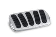 Lokar BAG-6131 Brake Pedal Pad; Brushed Aluminum; Curved; w/Rubber Insert; Billet Aluminum; - Truck Part Superstore