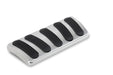 Lokar BAG-6135 Brake Pedal Pad; Brushed Aluminum; Curved; w/Rubber Insert; Billet Aluminum; - Truck Part Superstore
