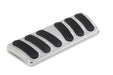 Lokar BAG-6143 Brake Pedal Pad; Brushed Aluminum; Curved; w/Rubber Insert; Billet Aluminum; - Truck Part Superstore