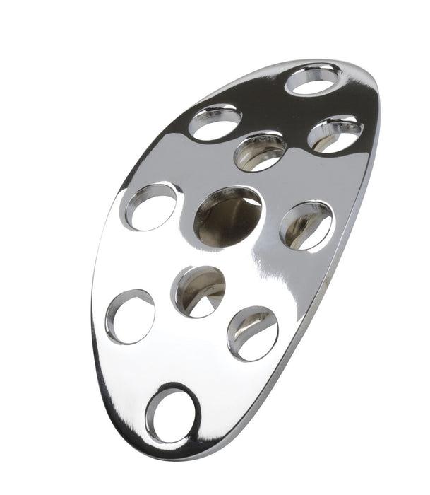 Lokar BAG-6152 Brake Pedal Pad; Chrome Plated Steel; Lakester; Curved; Each; - Truck Part Superstore