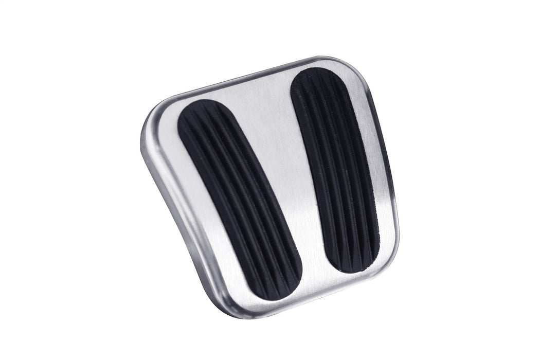 Lokar BAG-6163 Emergency Brake Pedal Pad; Brushed; w/Rubber Insert; Billet Aluminum; - Truck Part Superstore
