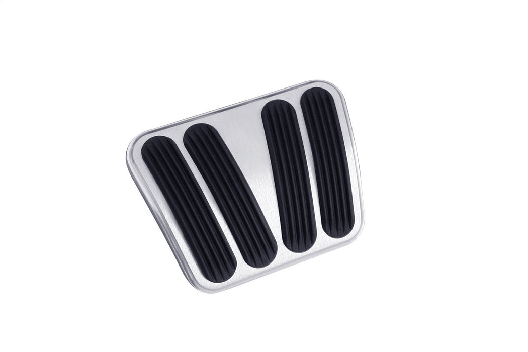 Lokar BAG-6166 Brake Pedal Pad; Brushed Aluminum; Curved; w/Rubber Insert; Billet Aluminum; - Truck Part Superstore