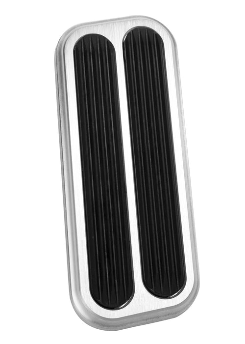 Lokar BAG-6173 Throttle Pedal Pad; Brushed; w/Rubber Insert; Billet Aluminum; - Truck Part Superstore
