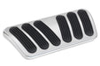 Lokar BAG-6175 Brake Pedal Pad; Curved; w/Rubber Insert; Billet Aluminum; Brushed Finish; - Truck Part Superstore