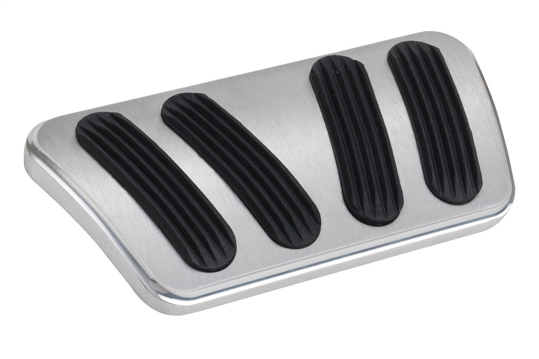 Lokar BAG-6176 Brake Pedal Pad; Brushed Aluminum; Curved; w/Rubber Insert; Billet Aluminum; - Truck Part Superstore