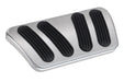 Lokar BAG-6176 Brake Pedal Pad; Brushed Aluminum; Curved; w/Rubber Insert; Billet Aluminum; - Truck Part Superstore