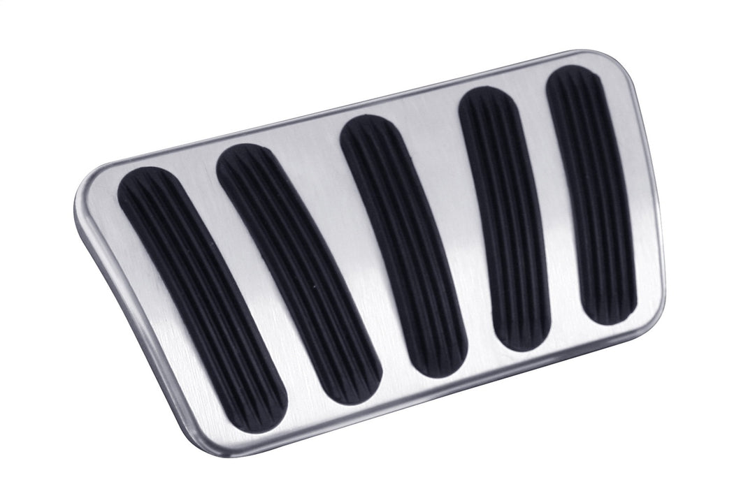 Lokar BAG-6191 Brake Pedal Pad; Curved; w/Rubber Insert; Billet Aluminum; Brushed Finish; - Truck Part Superstore