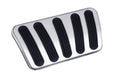 Lokar BAG-6191 Brake Pedal Pad; Curved; w/Rubber Insert; Billet Aluminum; Brushed Finish; - Truck Part Superstore