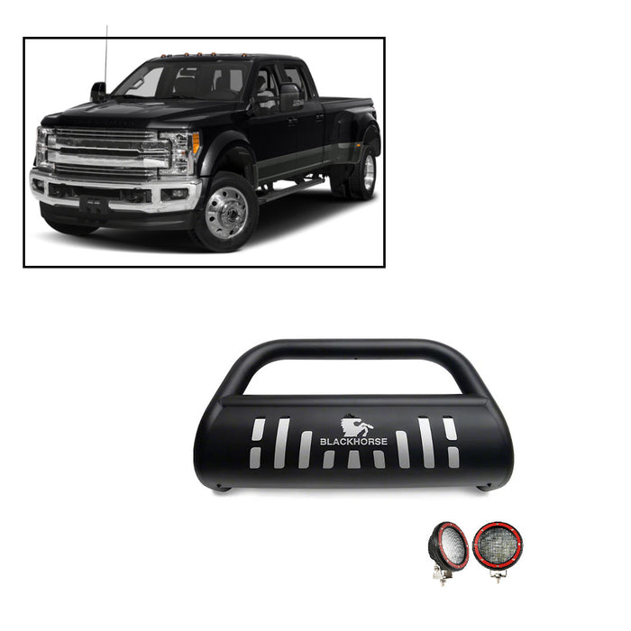 Black Horse Off Road BB045213A-SP-PLFR Black Steel Skid Plate - Truck Part Superstore