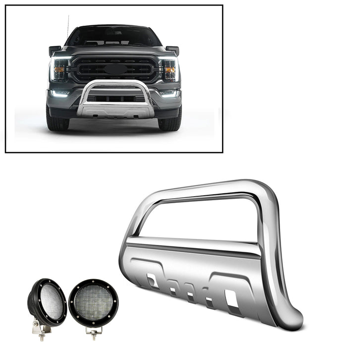 Black Horse Off Road BB046409-SP-35OV-PLFB Stainless Steel Stainless Steel Skid Plate - Truck Part Superstore
