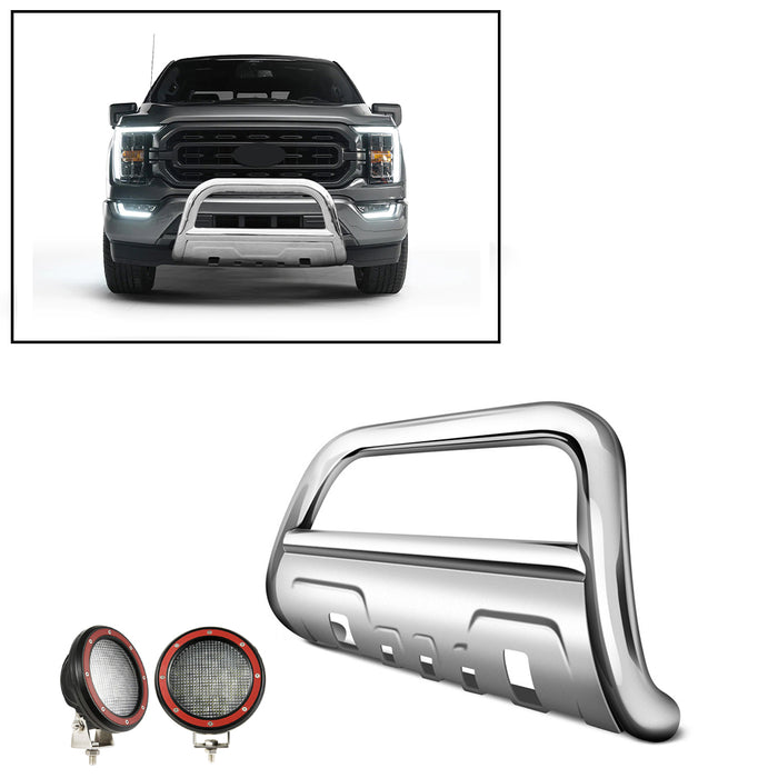 Black Horse Off Road BB046409-SP-35OV-PLFR Stainless Steel Stainless Steel Skid Plate - Truck Part Superstore