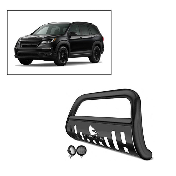 Black Horse Off Road BB158107A-SP-PLFB Matte Black Steel Skid Plate - Truck Part Superstore