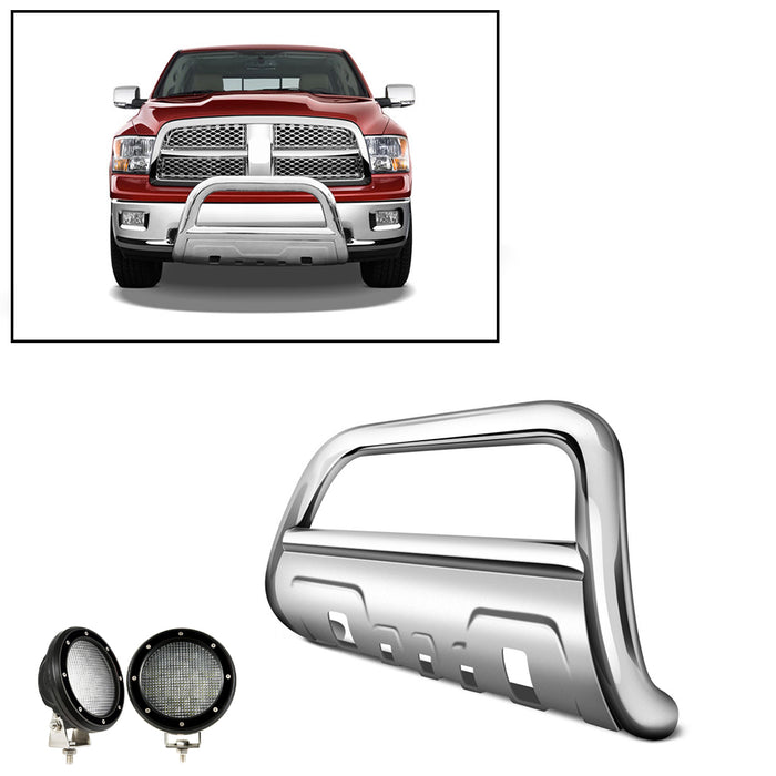 Black Horse Off Road BBDG109-SP-35OV-PLFB Stainless Steel Stainless Steel Skid Plate will interfere w/sensors, if equipped - Truck Part Superstore