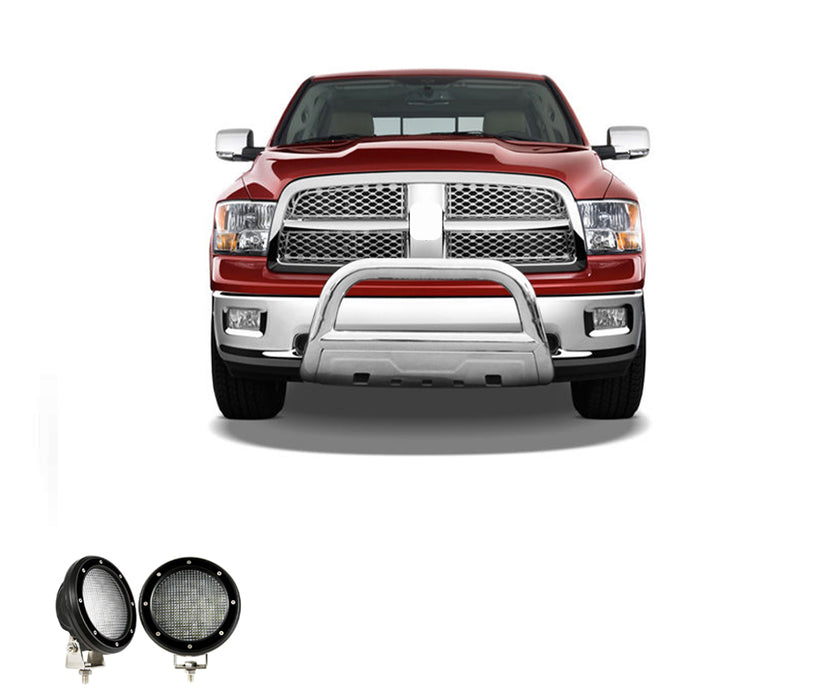 Black Horse Off Road BBDG109-SP-35OV-PLFB Stainless Steel Stainless Steel Skid Plate will interfere w/sensors, if equipped - Truck Part Superstore