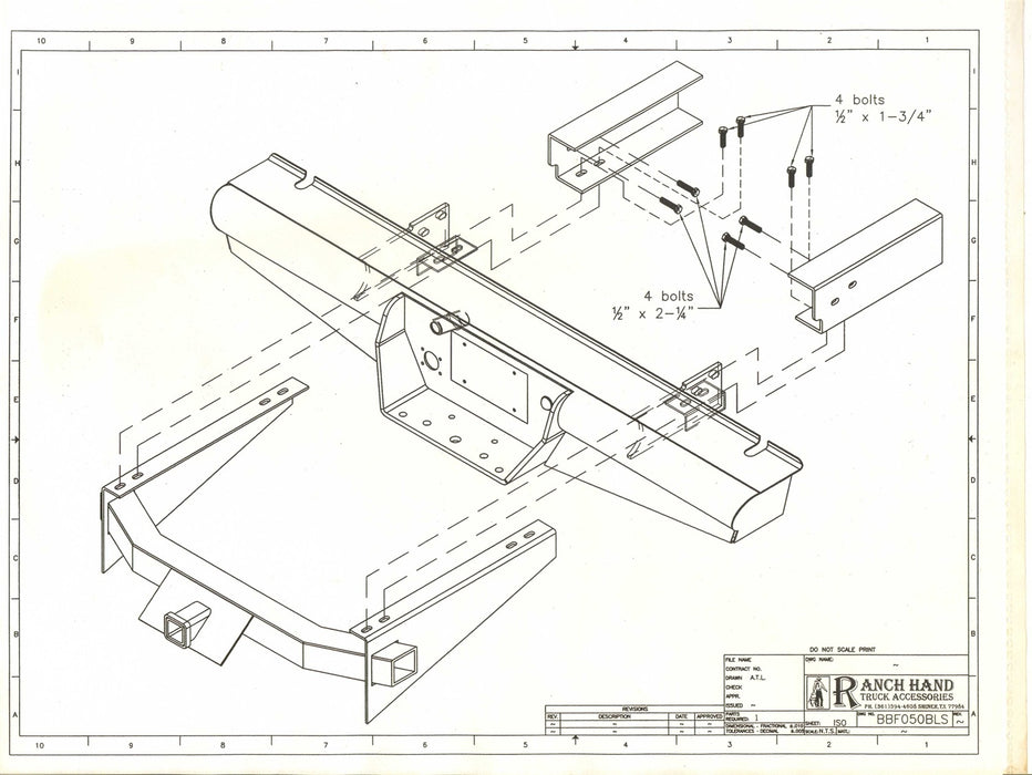 Ranch Hand BBF050BLL Legend Series Rear Bumper - Truck Part Superstore