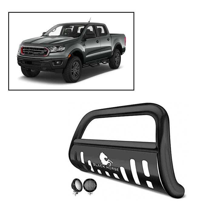 Black Horse Off Road BBFO100A-SP-PLFB Matte Black Steel Skid Plate - Truck Part Superstore